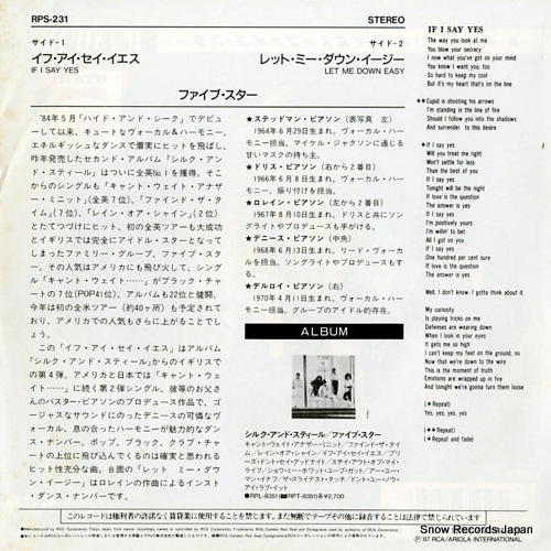 FIVE STAR if i say yes RPS-231