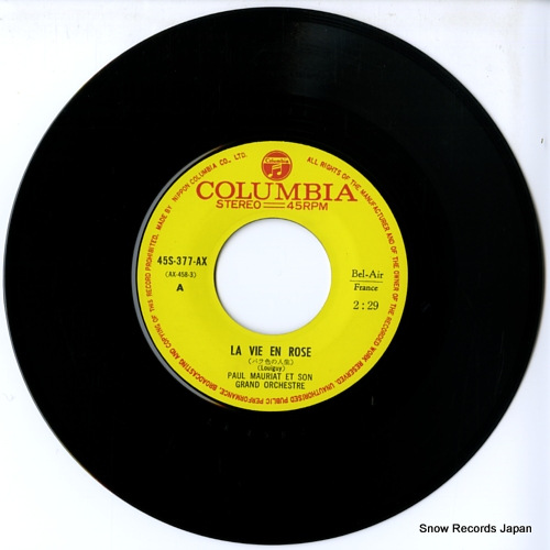 MAURIAT, PAUL la vie en rose 45S-377-AX - disc