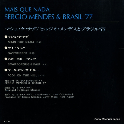 MENDES, SERGIO, AND BRASIL '77 mais que nada OH-13
