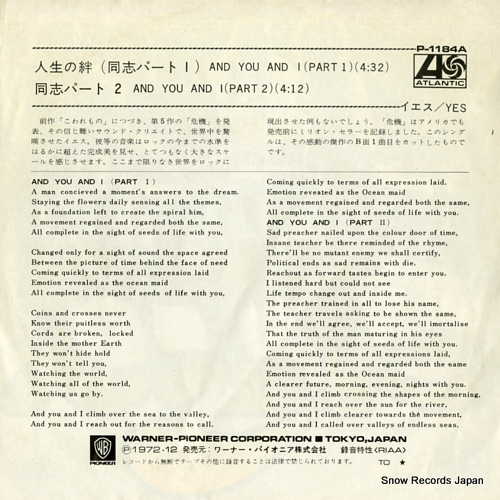 YES and you and i(part1) P-1184A