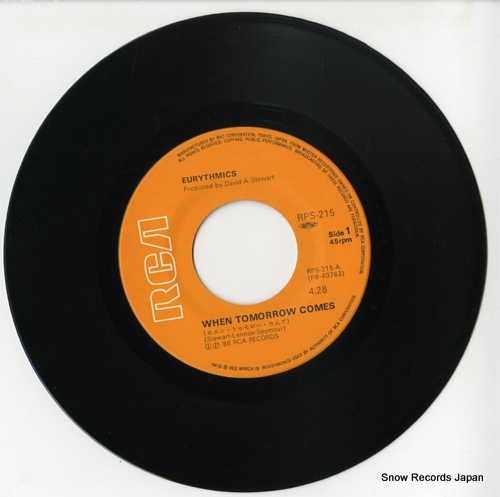 EURYTHMICS when tomorrow comes RPS-215 - disc
