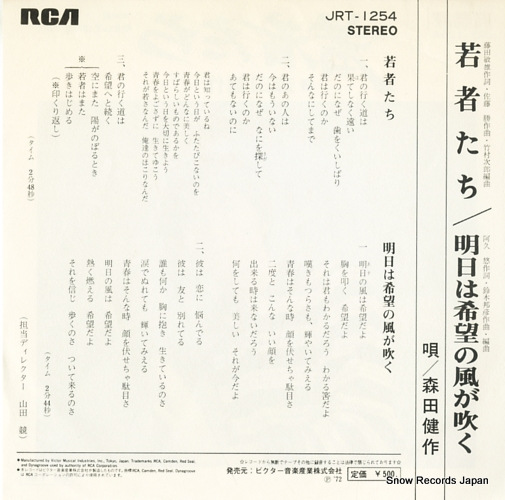 MORITA, KENSAKU wakamonotachi JRT-1254