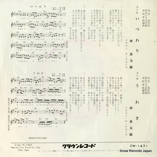 KODAMA, RYOTARO itsuwari CW-1471