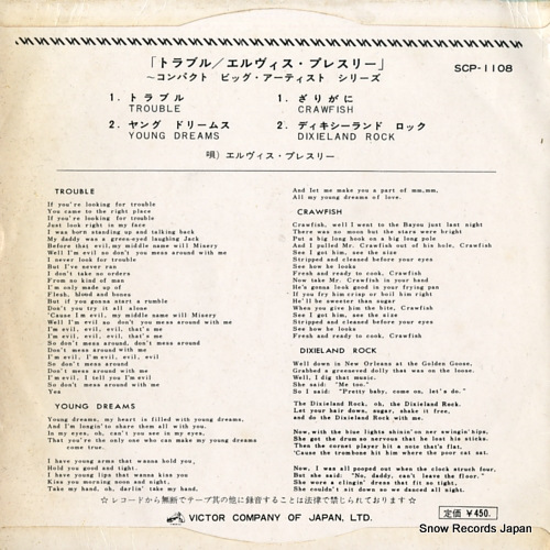 PRESLEY, ELVIS trouble SCP-1108