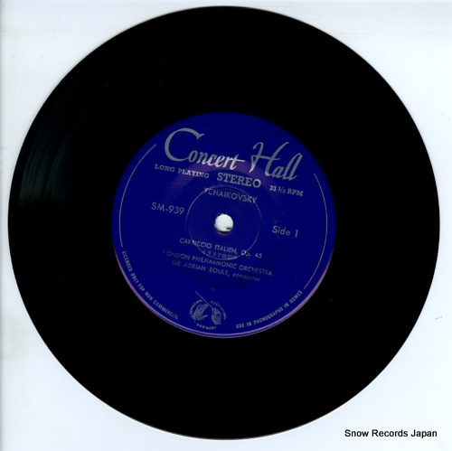 BOULT, ADRIAN tchaikovsky: capriccio italien SM-939