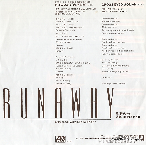 YANAGI, GEORGE runaway L-1628