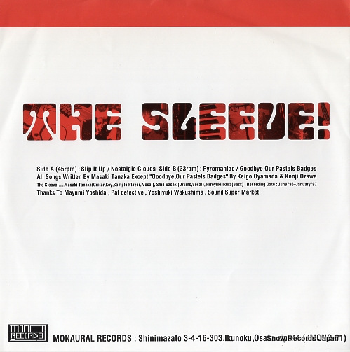 SLEEVE!, THE slip it up MONO-01
