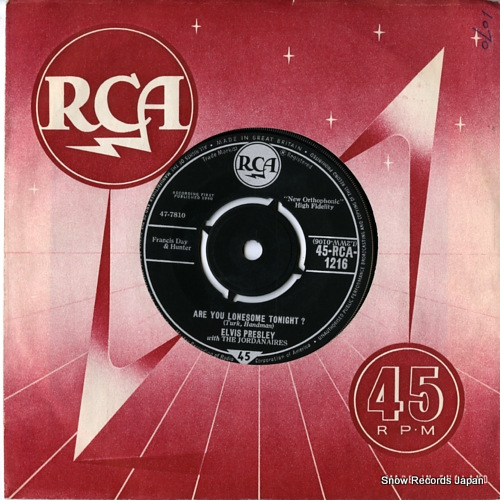 PRESLEY, ELVIS are you lonesome tonight? 45-RCA-1216