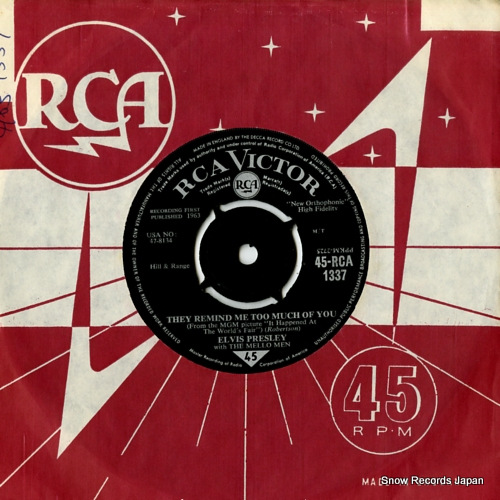 PRESLEY, ELVIS one broken heart for sale 45-RCA-1337
