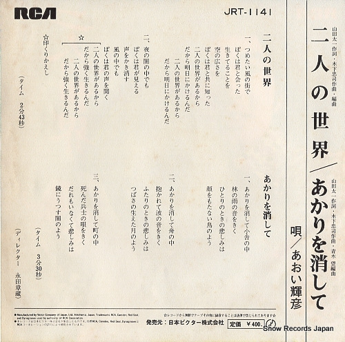 AOI, TERUHIKO futari no sekai JRT-1141