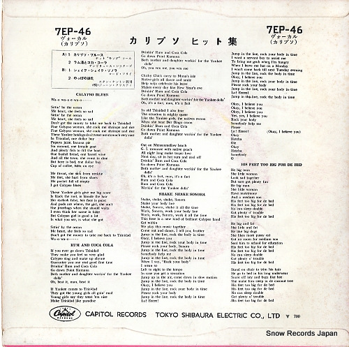 COLE, NAT KING calypso blues 7EP-46