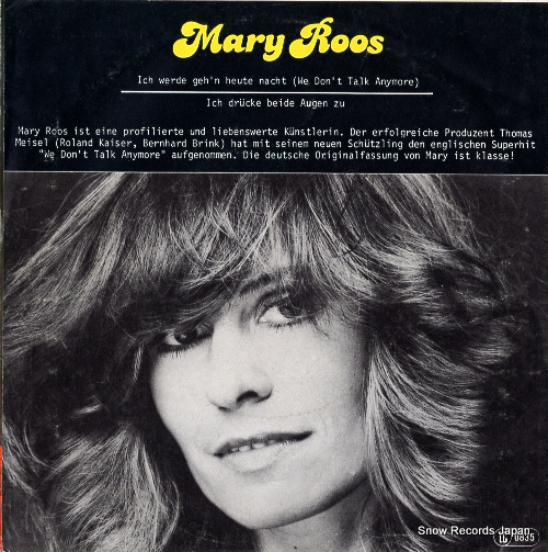 ROOS, MARY ich werde geh'n heute nacht (we don't talk anymore) 101031-100