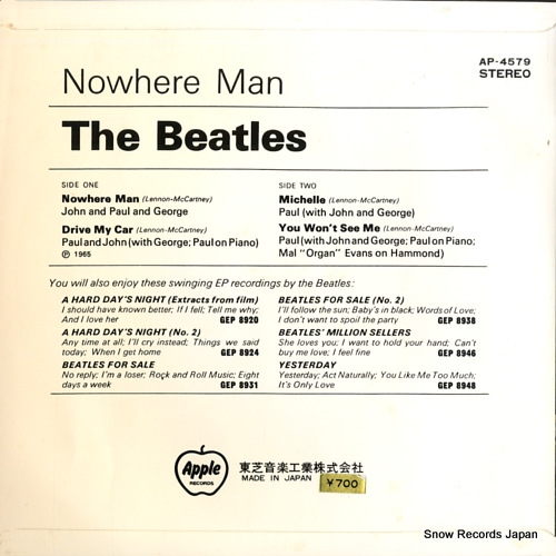 BEATLES, THE nowhere man AP-4579