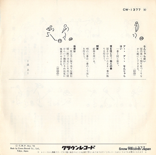 KITAJIMA, SABURO kiso no hito CW-1377