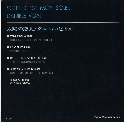 VIDAL, DANIELE soleil c'est mon sleil OH-21
