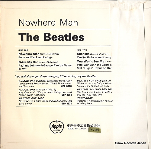 BEATLES, THE nowhere man AP-4579