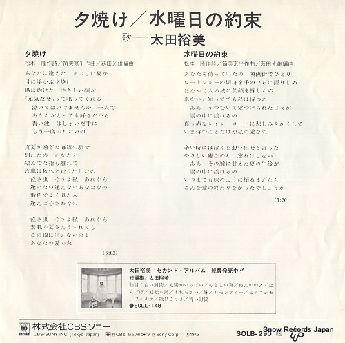 OHTA, HIROMI yuyake SOLB290