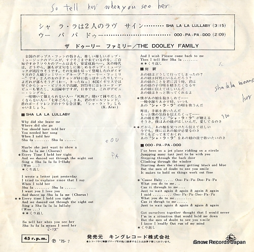 DOOLEY FAMILY, THE sha la la lullaby HIT-2214