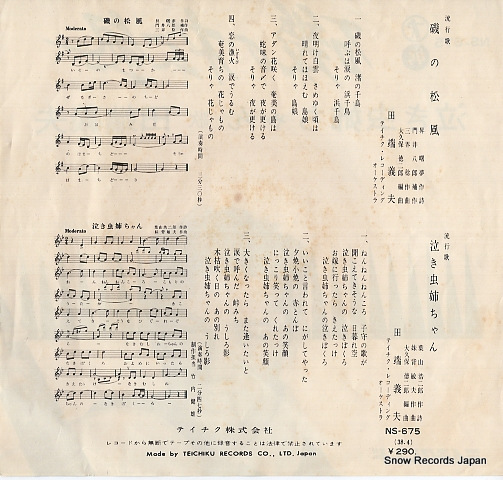 TABATA, YOSHIO iso no matsukaze NS-675
