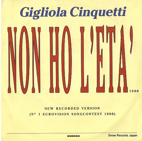 CINQUETTI, GIGLIOLA / DINO non ho l'eta (new recorded version) 1102347