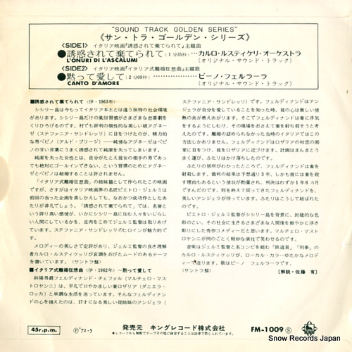 RUSTICHELLI, CARLO l'onuri di l'ascalumi FM-1009 (S)