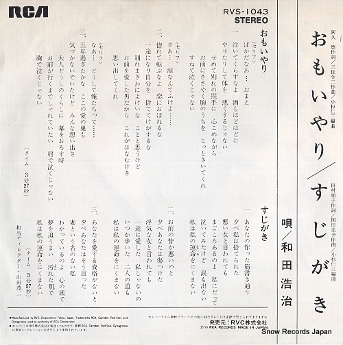 WADA, KOJI omoiyari RVS-1043