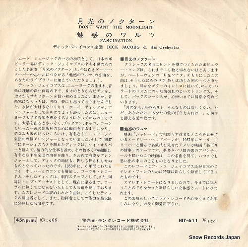 JACOBS, DICK don't what the moonlight HIT-611