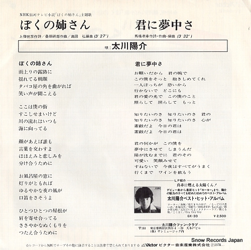 TAGAWA, YOSUKE boku no nesan SV-6448