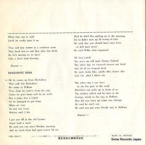 COMFORT, SOUTHERN whille hurricane OR-2817