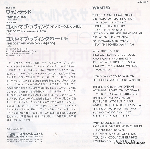STYLE COUNCIL, THE wanted 5DM0207