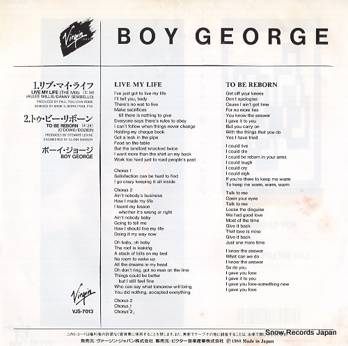 GEORGE, BOY live my life VJS-7013