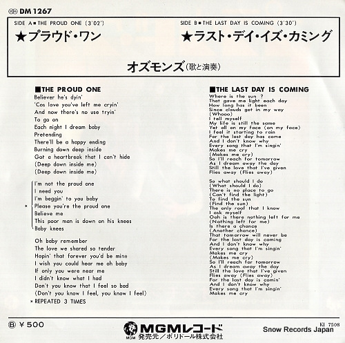 OSMONDS, THE the proud one DM1267