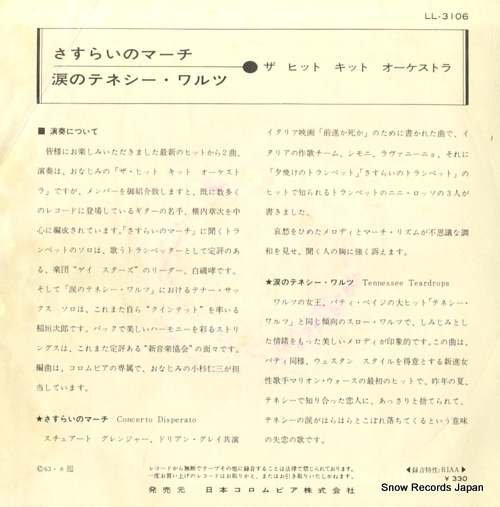 HIT KIT ORCHESTRA, THE concerto disperato LL-3106