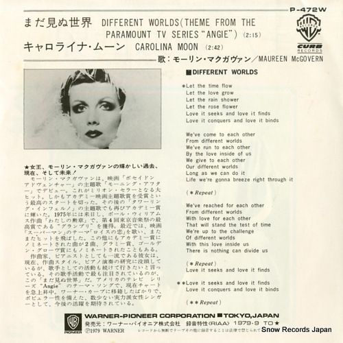 MCGOVERN, MAUREEN different worlds P-472W