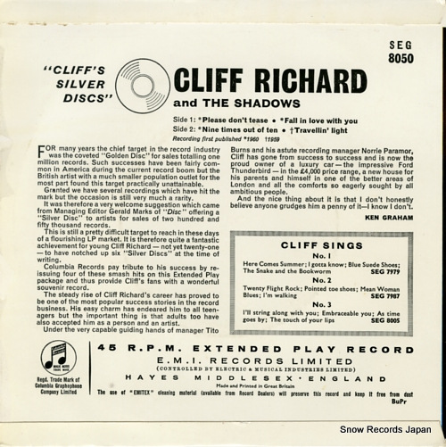 RICHARD, CLIFF cliff's silver discs SEG8050