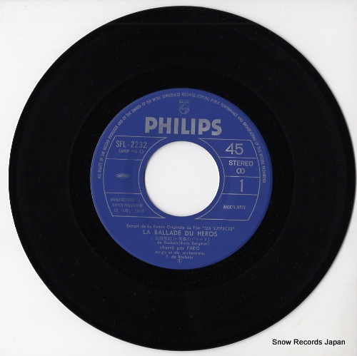 DE ROUBAIX, FRANCOIS la ballade du heros SFL-2232