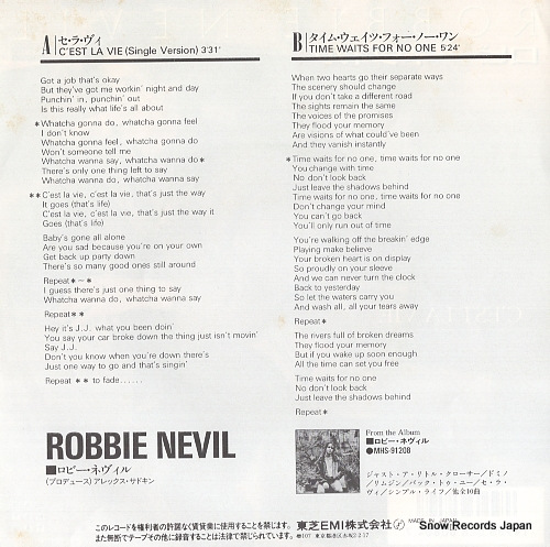 NEVIL, ROBBIE c'est la vie MHS-17681
