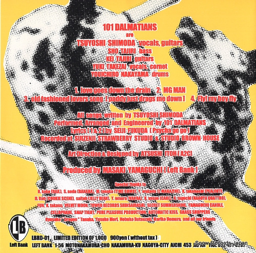 101 DALMATIANS love goes down the drain e.p.  LBRD-01