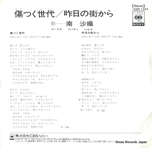 MINAMI, SAORI suffering age 15SH1334