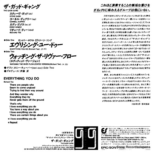 GADD GANG, THE everything you do 07.5H-326