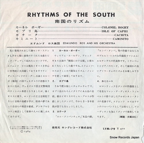 ROS, EDMUNDO rhythms of south 17M-79