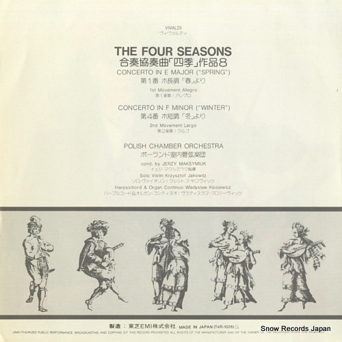 MAKSYMIUK, JERZY vivaldi; the four seasons T4R-1026