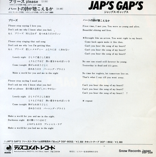 JAP'S　GAP'S please DSF-209