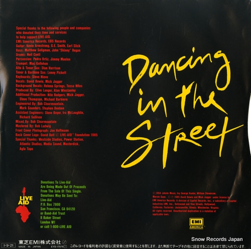 BOWIE, DAVID, AND MICK JAGGER dancing in the street EYS-17576