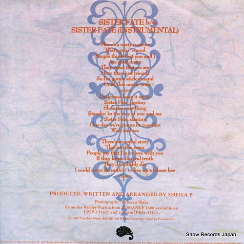 SHEILA E. sister fate P-1986