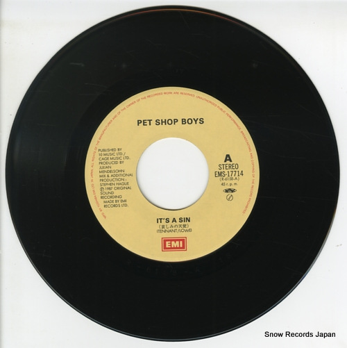 PET SHOP BOYS it's a sin EMS-17714