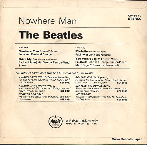 BEATLES, THE nowhere man AP-4579