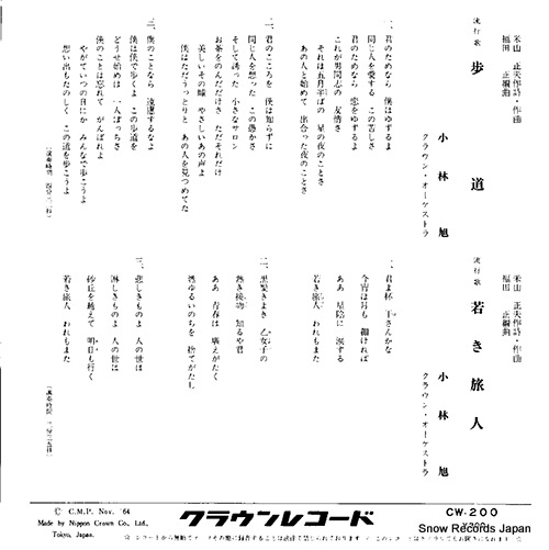 KOBAYASHI, AKIRA hodo CW-200