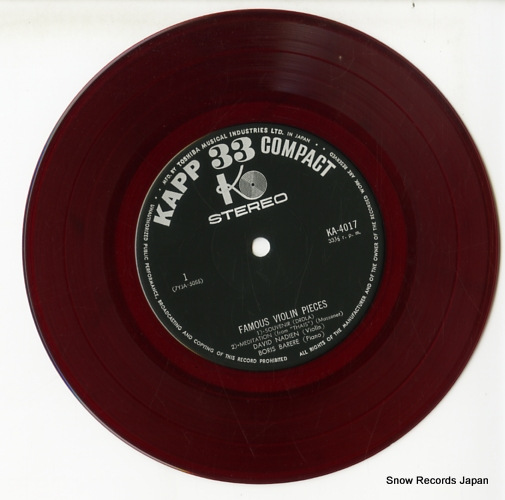 NADIEN, DAVID famous violin pieces KA-4017