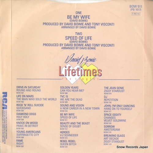 BOWIE, DAVID be my wife BOW511